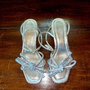 Loeffler Randall Mikel crystal embellished suede sandals